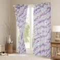 thumbnail image 3 of Homewish Abztract Zebra Stripe Black Out Curtains,Diamond Sequin Print Curtains Pack of 2 (42x63 Each),Purple Gray Bedroom Curtains For Girsl Kids,Breathable Home Decor, 3 of 6