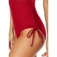thumbnail image 6 of Women Ribbed One Piece Swimsuits Tie Side High Cut Bathing Suits Padded Monokinis, 6 of 7