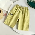 thumbnail image 2 of Odeerbi 3-12 Years Toddler Boys Girls Cargo Shorts Summer Wide Leg Bermuda Shorts Cotton Athletic Sports Shorts Loose Casual Work Five Quarter Pants, 2 of 5