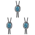 thumbnail image 1 of Sonducket Corbata Bolo para hombres y mujeres, corbatas occidentales con cordón de cuero PU, colgante de piedra, collar, ropa, corbatas, adornos Type1 NO1, 1 of 6