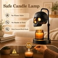 thumbnail image 6 of Skull Candle Warmer Lamp with Timer, Dimmer and Adjustable Height, 2 Bulbs Included, Gothic Decor for Bedroom, Living Room, Halloween, 6 of 8