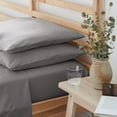 thumbnail image 5 of Five Looms Everyday Cotton Percale Sheets Set, King (Charcoal, 4 Piece), 5 of 7