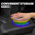 thumbnail image 4 of Honeii Colorful Glitter Rainbow Print Waterproof Car Trash Can,Waterproof Portable Collapsible Trash Can,Garbage Container fits Most Cars,SUVs,and Trucks, 4 of 7