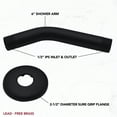 thumbnail image 6 of Westbrass D300-1-62 1/2" IPS x 6" Shower Arm with Flange, Matte Black, 6 of 8