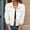 White, variant on Cropped Denim Jacket for Women Distressed Denim Jacket for Washed Cropped Trucker Jacket with Pearl Embellishments and Rhinestone Details
