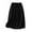 Black2, variant on Diufon Cotton Linen Womens Skirts Solid Color Button Skirts Elastic Waist Skirts with Pockets