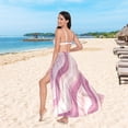thumbnail image 6 of FORMRS Womens Beach Sarong Semi-Sheer Bikini Wrap Skirt Swimsuit Cover-ups, Pink Brown Pattern, 6 of 7