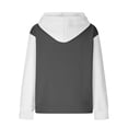 thumbnail image 5 of aidice Womens Sweatshirts Hoodie Long Sleeve Color Block Drop Shoulder Pullover Tops with Kangaroo Pockets, 5 of 6