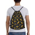 thumbnail image 2 of Drawstring Backpack - bee golden sweet cool black Splash Proof Small Drawstring Gym Bag for Women Men, Cinch Sports String Bag Backpack for Travel Swimming Beach, 2 of 8