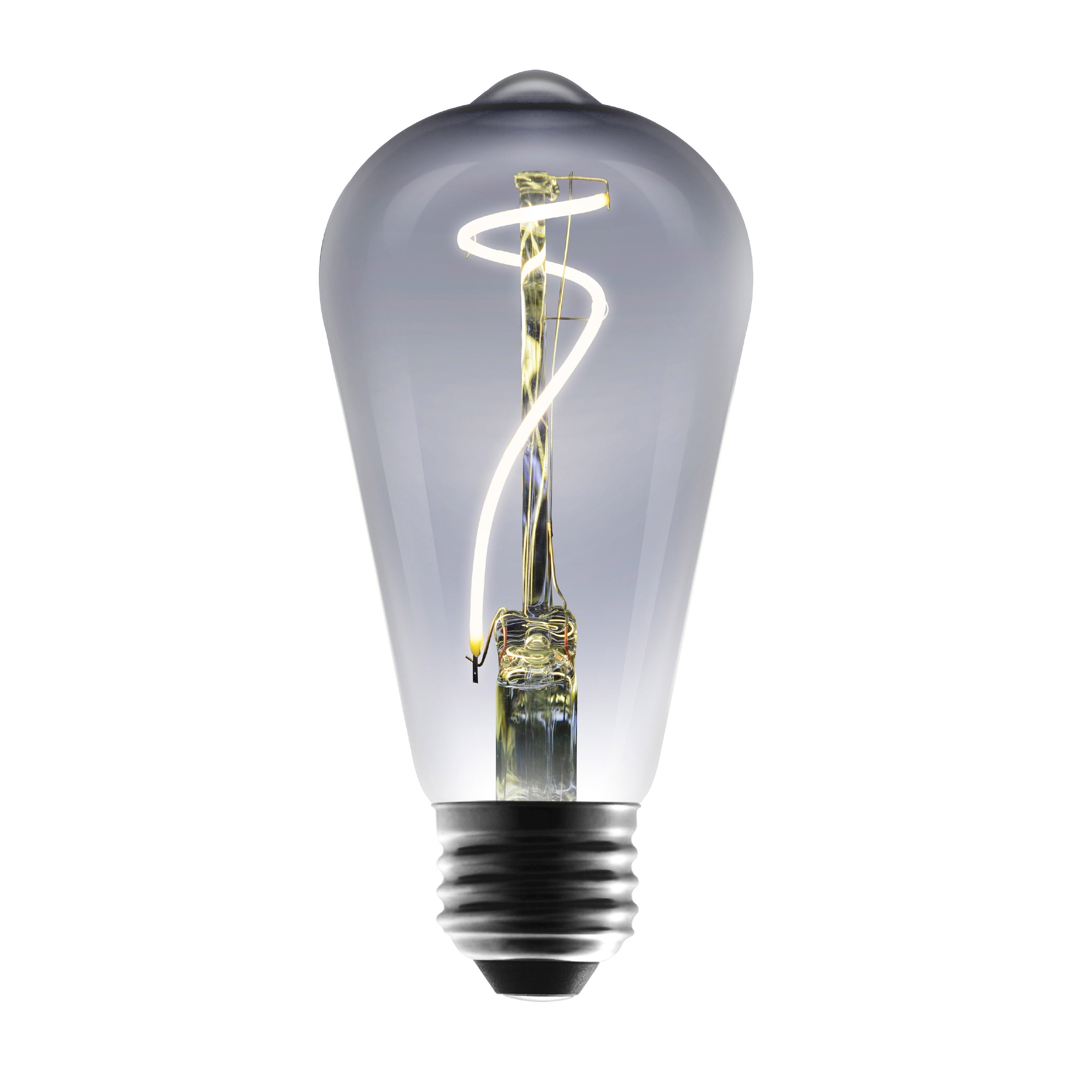 Better Homes & Gardens LED Vintage Style Light Bulb, ST19 40W Smoke Spiral Filament, E26, Dim - 2 Pk