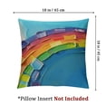 thumbnail image 4 of Acheng Rainbow Print Throw Pillow Covers ,Pillow Cushion ,Throw Pillows for Couch Bedroom Living Room,Set of 2 White, 4 of 7