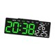 thumbnail image 4 of Reloj despertador digital Reloj digital LED Reloj de escritorio eléctrico doméstico Versátil para sala de estar Estante de escritorio Interior Al lado Concha negra, 4 of 9