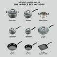 thumbnail image 2 of T-fal Ultimate Hard Anodized Non-Stick 14 Piece Cookware Set, Black, 2 of 8