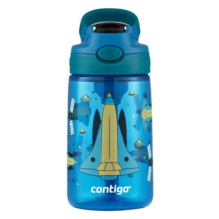 Contigo Kids AUTOSPOUT Straw Water Bottle with Easy-Clean Lid, 14 oz., Gummy with Spaceships
