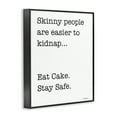 Stupell Industries Eat Cake Stay Safe Novelty Painting Black Framed Art