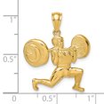 thumbnail image 3 of 14k Solid Polished Weightlifter Pendant C2640, 3 of 4