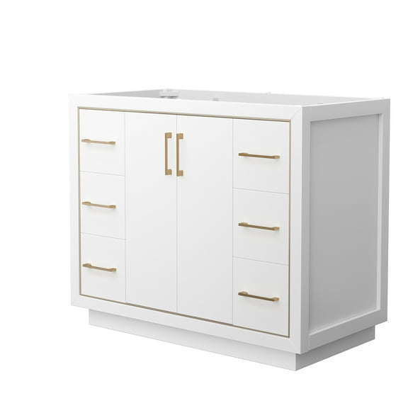 Wyndham Collection Wcf1111-42S-Cx-Mxx Icon 42" Single Free Standing Vanity Cabinet Only -