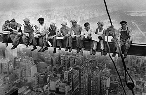 Slim Poster New York City Collection Men On A Girder Eating Lunch 91.5x30.5cm 