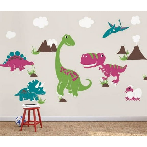 Dinosaur Wall Decal - Scheme B