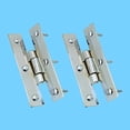 thumbnail image 2 of Renovators Supply Chrome H Cabinet Hinges 3.5" Solid Cast Brass Kitchen Cabinet Hinge w/Hardware Pack of 2, 2 of 6