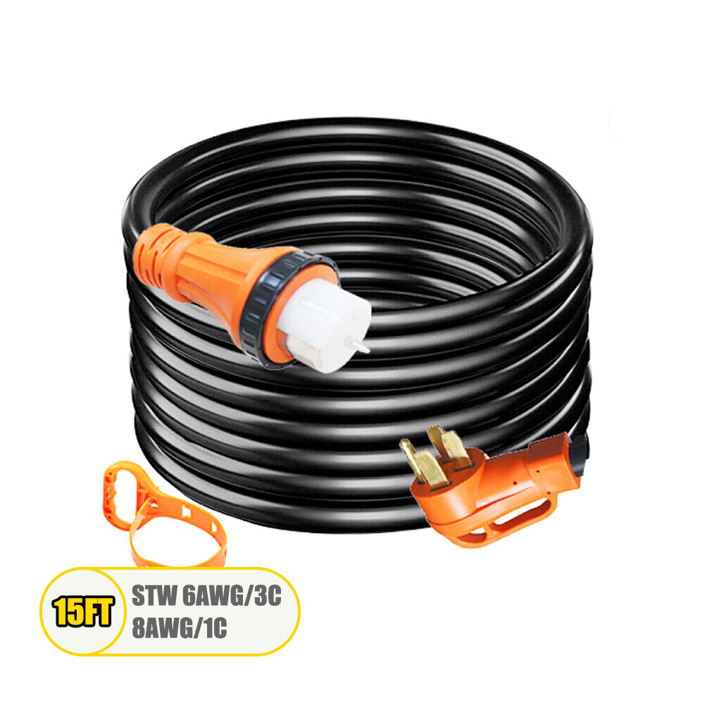 HPDAVV 50 Amp Generator Cord 15 Feet Generator Extension Cord STW 6AWG