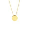thumbnail image 2 of 14K Yellow Gold Women's 16"-18" Mini Round Disk Adjustable Rope Necklace, 2 of 4