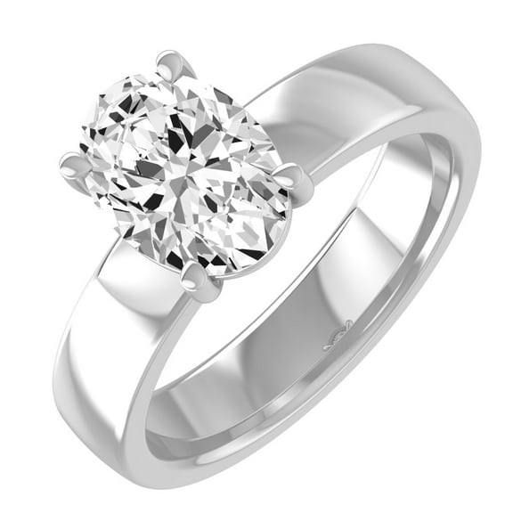 ARAIYA FINE JEWELRY 14K White Gold Lab Grown Diamond Solitaire Engagement Ring (2 cttw, D-F Color, VS1 Clarity) Size 5