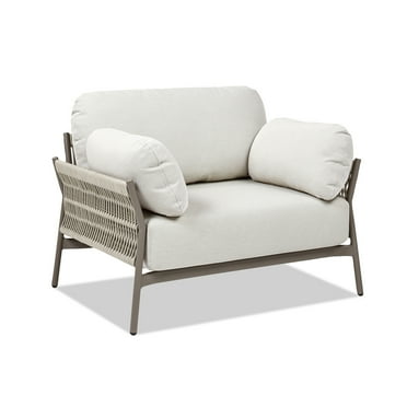 Jasper 39.5" Upholstered Patio Deep Seating Armchair Wheat Beige