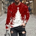 thumbnail image 2 of Stamzod Christmas Gifts Plus Size Sweatshirts for Men Long Sleeve Streetwear Sports Men Clothing Christmas Print Pullover Fall Winter Trendy Tops on Clearance, 2 of 5