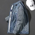 thumbnail image 4 of Chaqueta vaquera para hombre, abrigo vaquero japonés azul para hombre, con hombros anchos empalmados, estilo rockero geométrico, informal, vintage, talla grande, vaquero, novedad, 4 of 4