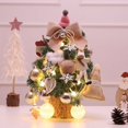 thumbnail image 3 of Mini decoración navideña para árbol de Navidad con luces, árbol de Navidad de escritorio de 35cm, conjunto rojo dorado, 3 of 3