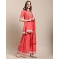 thumbnail image 3 of Rajnandini Women's Pure Cambric Cotton Embroidered Kurta Set With Dupatta (JOPLVL253-M_Peach_M), 3 of 5