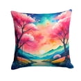 thumbnail image 1 of Colorful Cherry Blossoms Fabric Decorative Pillow, 1 of 3