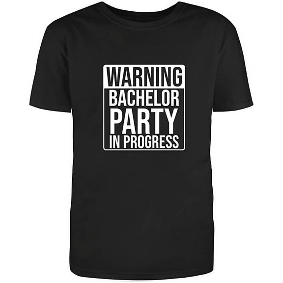 W****** Bachelor Party In Progress Graphic Novelty Humor Funny T Shirt Black 2X-Large