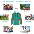 thumbnail image 5 of Lsque Colorful Crab Patten Youth Hoodie Sweatshirt Pullover with Kangaroo Pocket Boys and Girls Hoodie Warm Hoodie for Kids-Small, 5 of 6