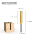 thumbnail image 3 of Customizable 1/4 Inch Shank Double-Edged Extended Straight Router Bit, 3/8×50mm Yellow Woodworking Milling Cutter with Enhanced Durability, Versatile for Woodworking Machines, Direct Manufacturer, 3 of 5