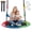 Multicolor, variant on Gianna 40" Flying Saucer Swing for Kids, 33"-63" Adjustable Height Tree Swing with 4 Detachable Velcro Flags, Outdoor Swing Sets for Backyard, Multicolor