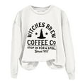 thumbnail image 1 of EHQJNJ Sweatshirts pour Femmes Sans Capuche Mignon Mode Imprimé Lettre Sweatshirt Manches Longues Décontracté Col Rond Sweatshirts pour Femmes Graphique Tendance Automne Sweatshirts pour Femmes Tendance avec Mots, 1 of 3