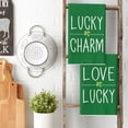 thumbnail image 4 of Sm:)e Shamrock Lucky Charm Green Leaves Clover Saint Patricks Day Kitchen Towels 18x26 Set of 4, 4 of 7