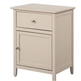 thumbnail image 2 of JERFIT Beige Nightstand with Drawer, Transitional End Table with Hidden Storage Compartment for Bedroom, Particle Board Accent Table, 2 of 7
