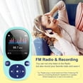 thumbnail image 5 of 64GB Clip MP3 Player Bluetooth 5.3, Mini Portable Music Player with FM Radio Recording, Music mp3 Player for Kids with Pedometer Mp3 and Mp4 Player, 5 of 7