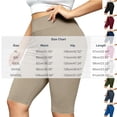 thumbnail image 4 of Women's Plus Size Yoga Workout Shorts, High Waist Butt Lifting Elastic Waistband, Solid Active Shorts for Running Gym Training | TruHer,Dark Gray 2XL, 4 of 8