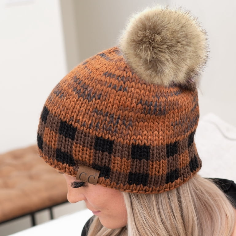 CC Fire Cozy Buffalo Plaid Beanie - Walmart.com display picture 3