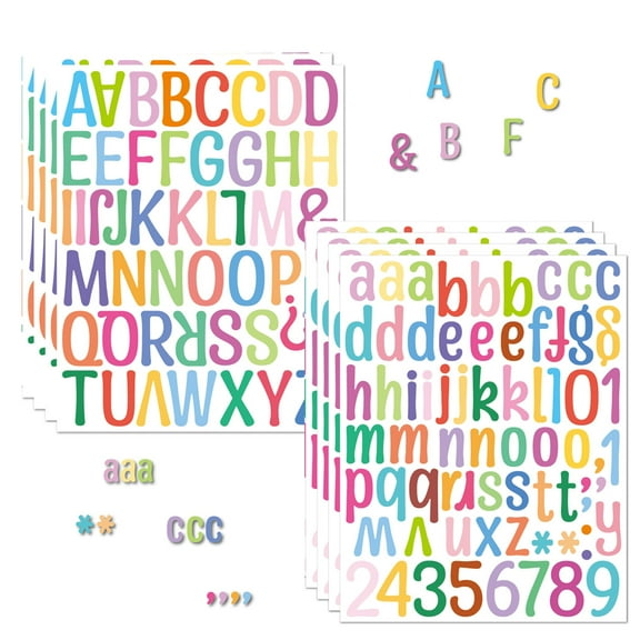 8 Sheet Self Adhesive Letters Stick on Letters Capital&Lowercase Letter Stickers Alphabet Sticker Letter for Wall Crafts Outdoor Sign Poster Mailboxes Doors Car Truck