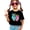 Black Shirt, variant on Ink-Printed Glitter I was 6 Now I'm 7 Birthday Shirt for Girls Trendy Six Seven Party T-Shirt Pink Shirt 5-6
