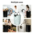 thumbnail image 6 of Picia White Swan Laundry Basket With Handles Laundry Hamper Toys Storage Organizer Foldable Bucket Washing Bin Dirty Clothes Bag For Home Bathroom Bedroom Dorm, 6 of 6