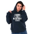 thumbnail image 3 of Camo is a Neutral Color Cute Hunter Unisex Plus Size Hoodie Brisco Brands 4X, 3 of 6