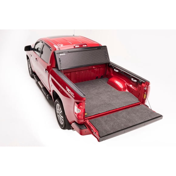 Fits 2022-2023 Toyota Tundra BedRug Bed Mat BMY22SBS Classic; Direct-Fit; Without Raised Edges; Dark Gray; Carpet-Like Polypropylene; Tailgate Liner/Mat Not Included