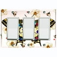 thumbnail image 1 of Metal Light Switch Plate Cover Unique Floral Butterfly Red Polka Dots BUT004, 1 of 13