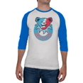 thumbnail image 1 of Grateful Dead - Smiley Bear Blue Raglan - X-Large, 1 of 1